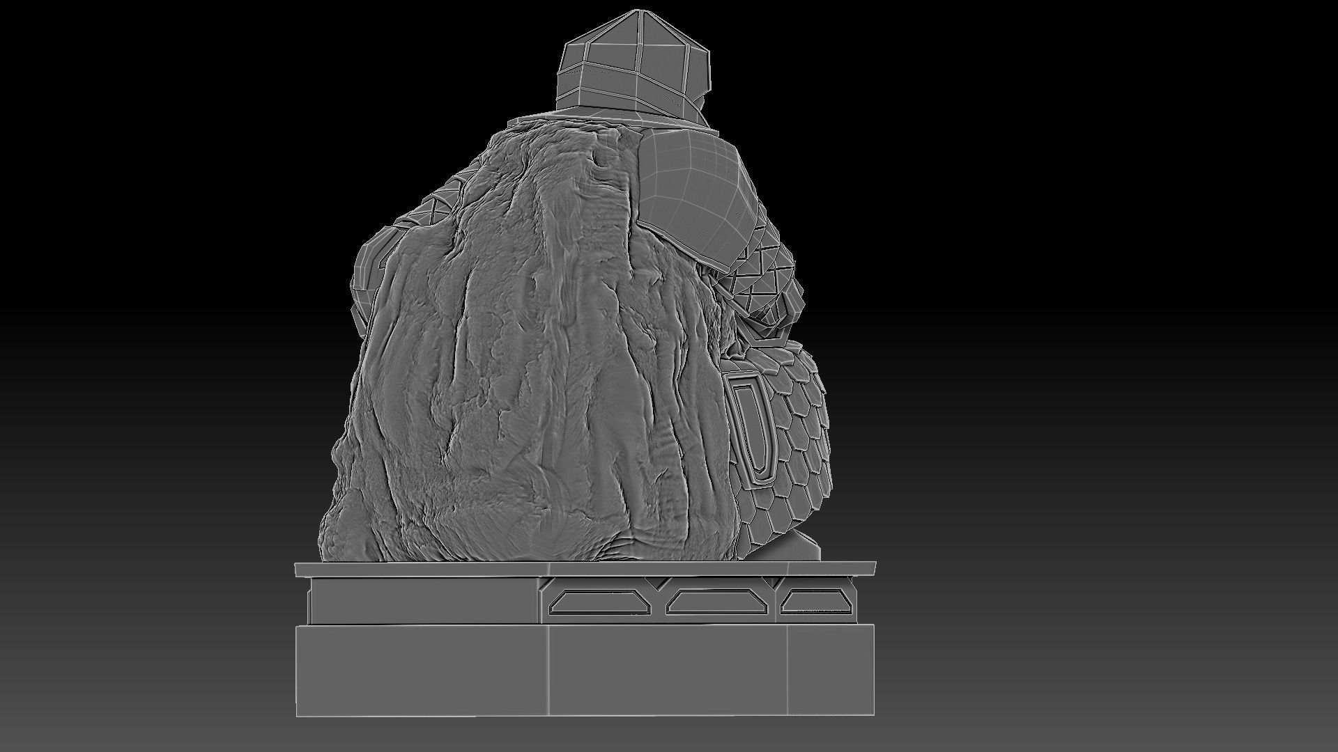 Dwarf guardian statue of Erebor 3D model_13