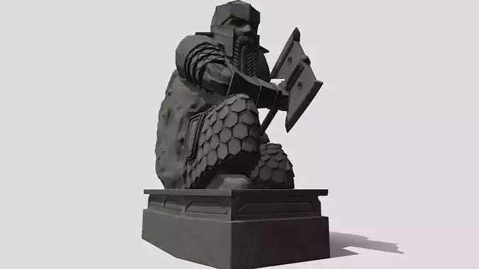 Dwarf guardian statue of Erebor 3D model