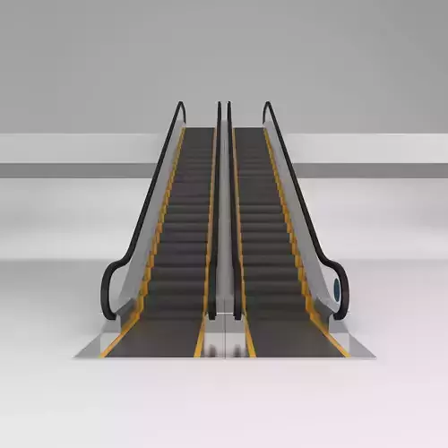 Escalator in modern building