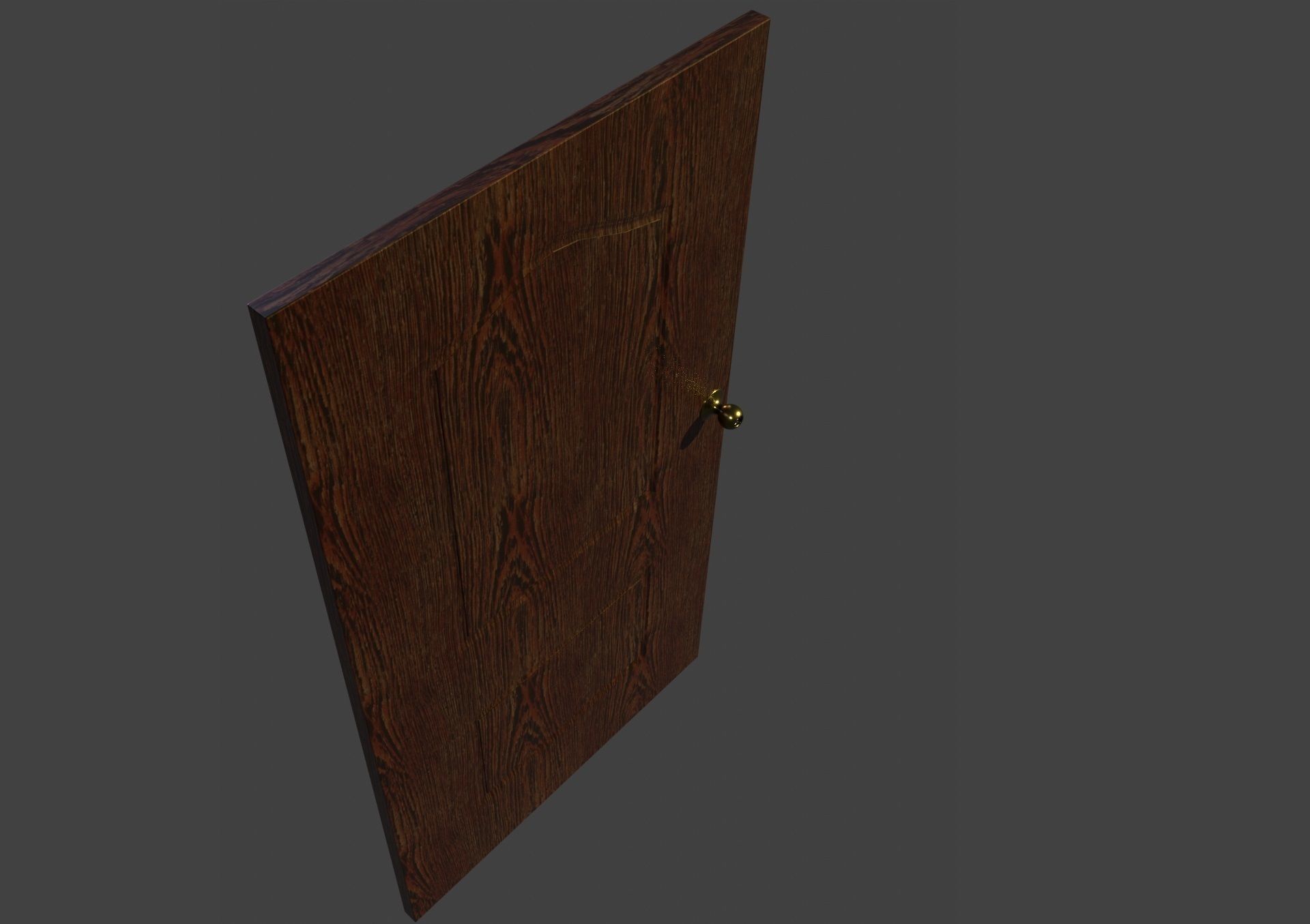 Simple interior door Low-poly 3D model_3