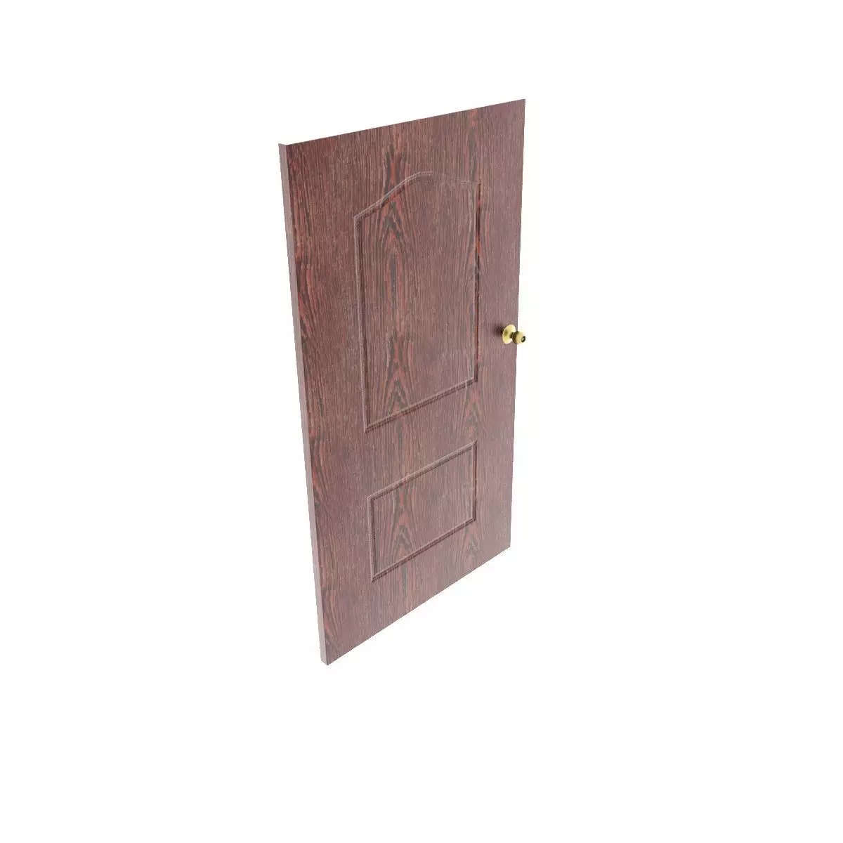 Simple interior door Low-poly 3D model_0