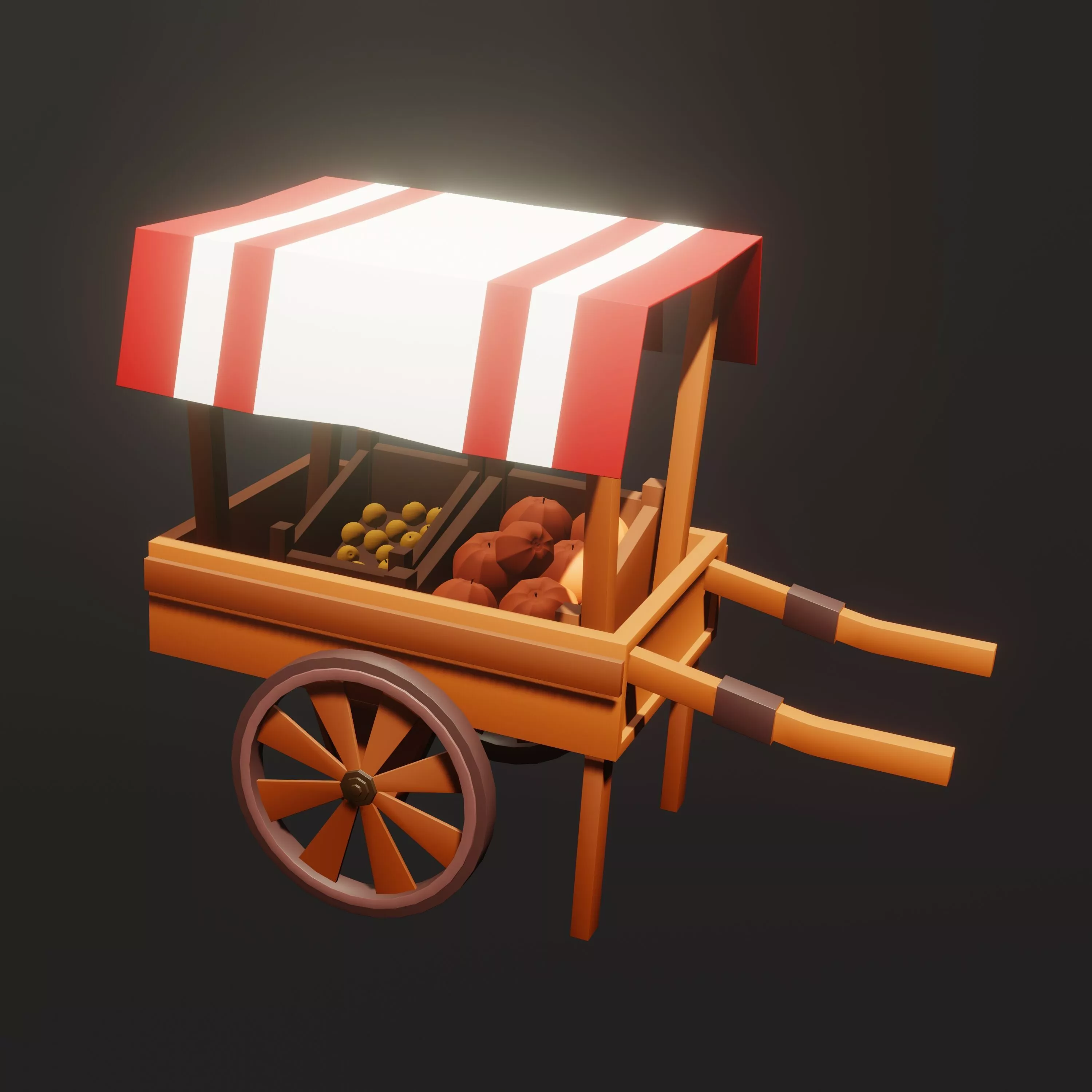 Fruit Cart 3D Model Free 3D model