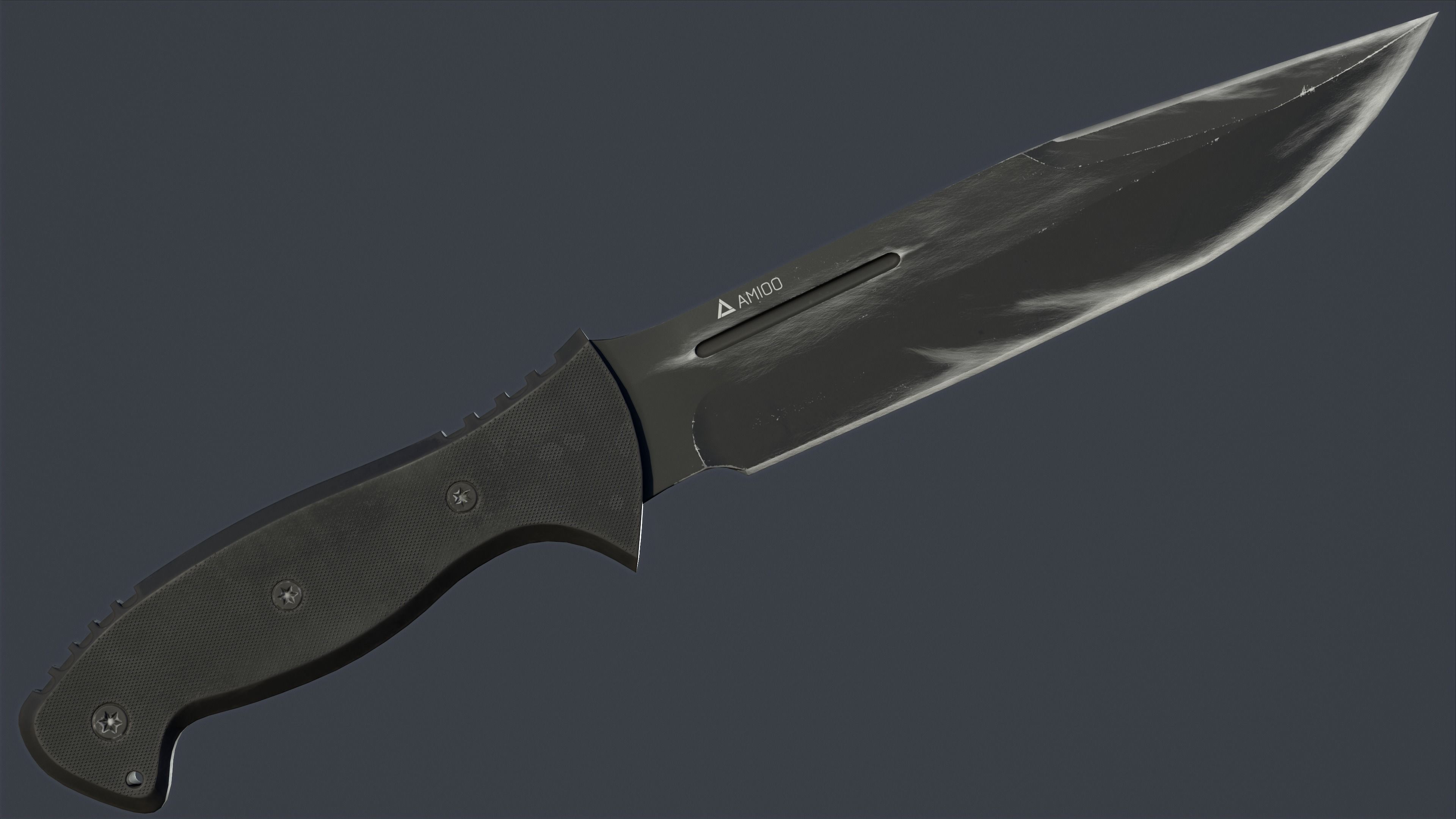 Tactical Combat Knife Kit 10 Fully Completed Gameready Knifes  Low-poly 3D model_11