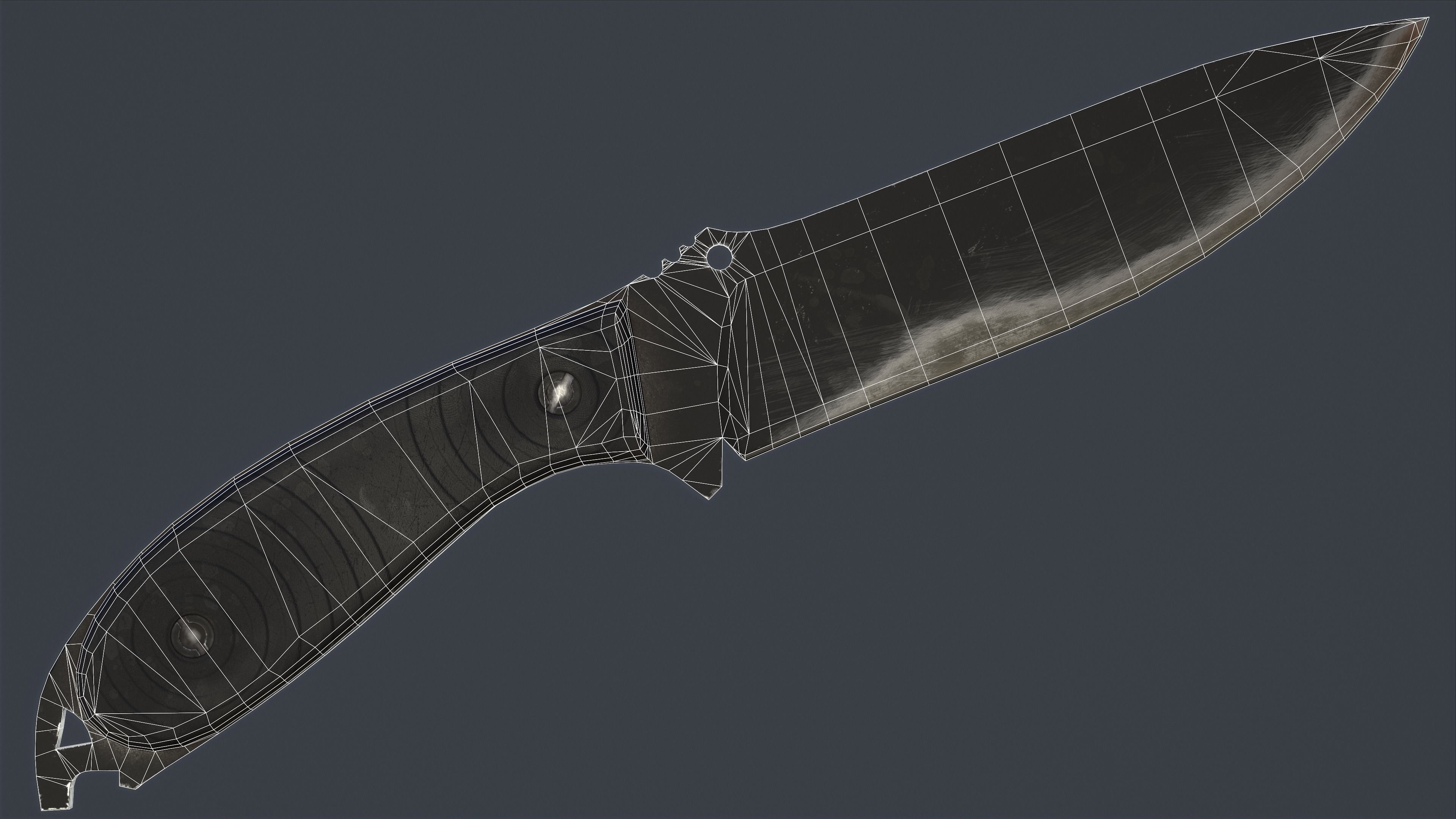 Tactical Combat Knife Kit 10 Fully Completed Gameready Knifes  Low-poly 3D model_18