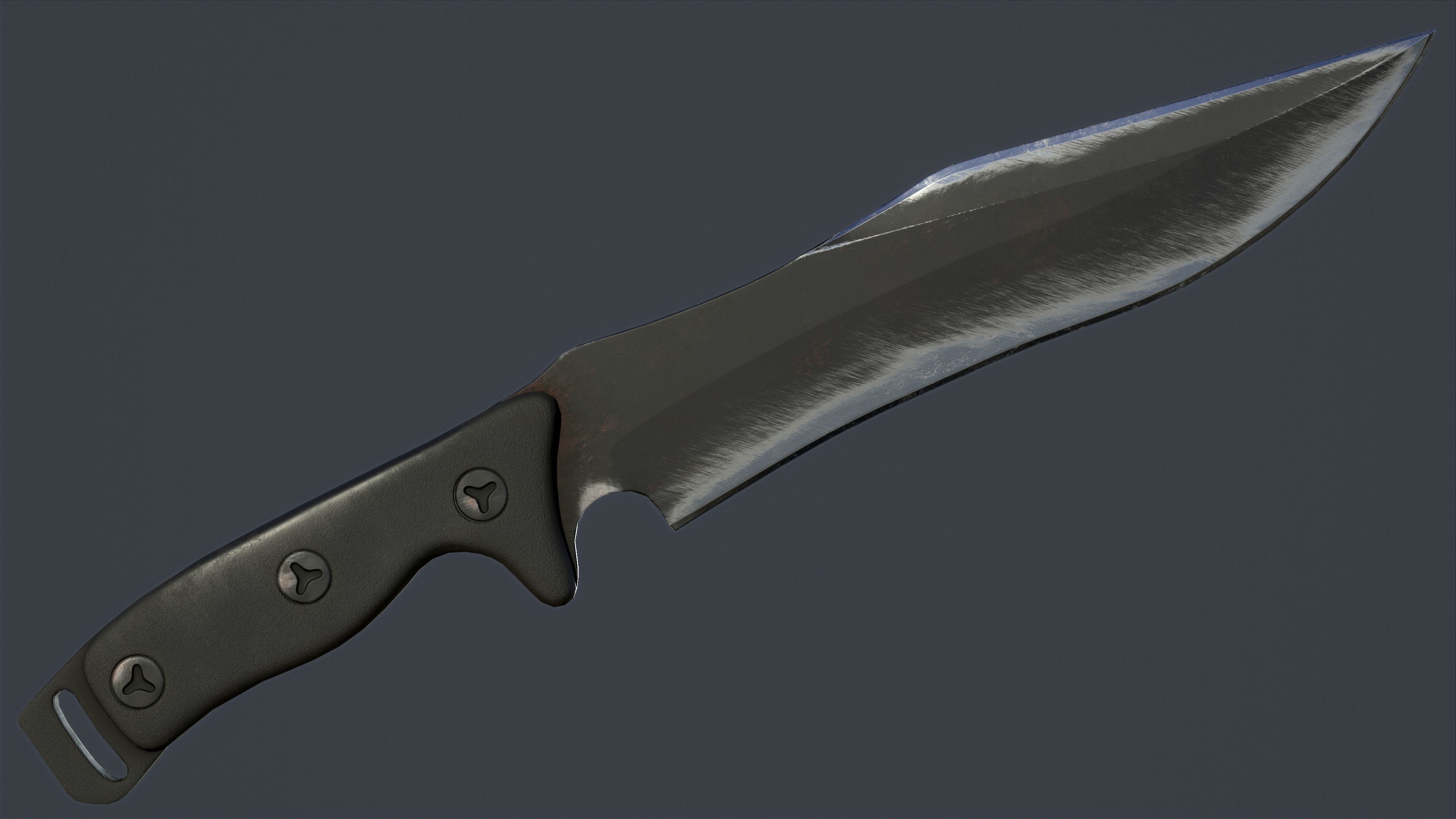 Tactical Combat Knife Kit 10 Fully Completed Gameready Knifes  Low-poly 3D model_32