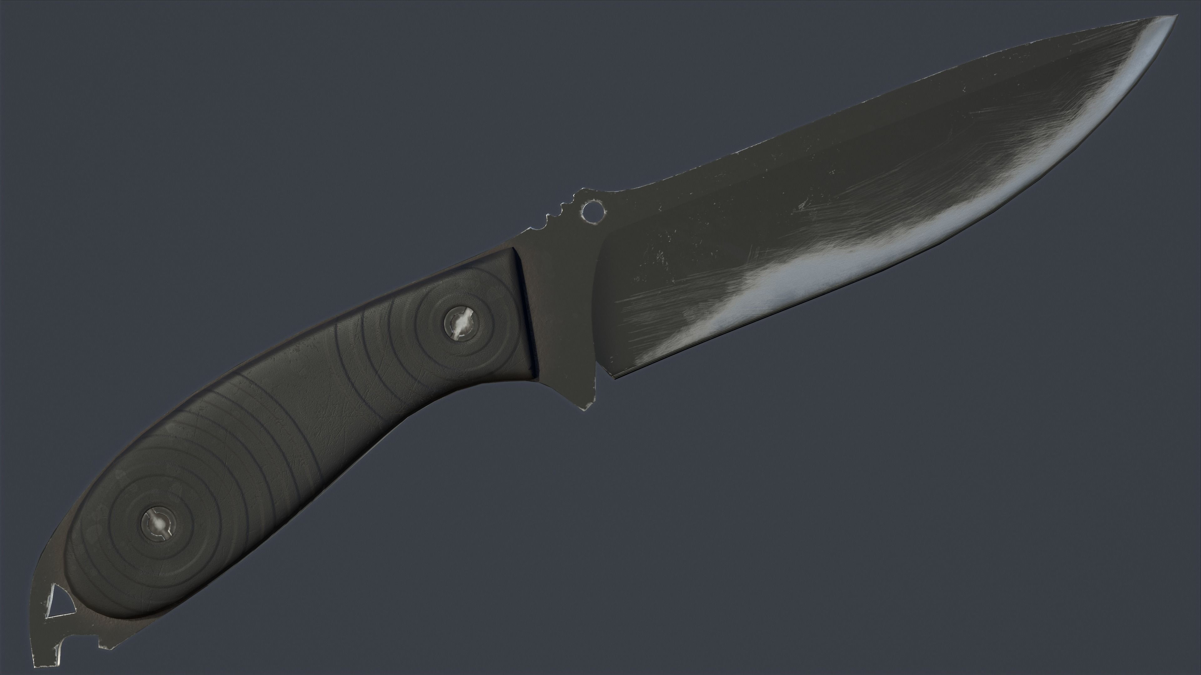 Tactical Combat Knife Kit 10 Fully Completed Gameready Knifes  Low-poly 3D model_17
