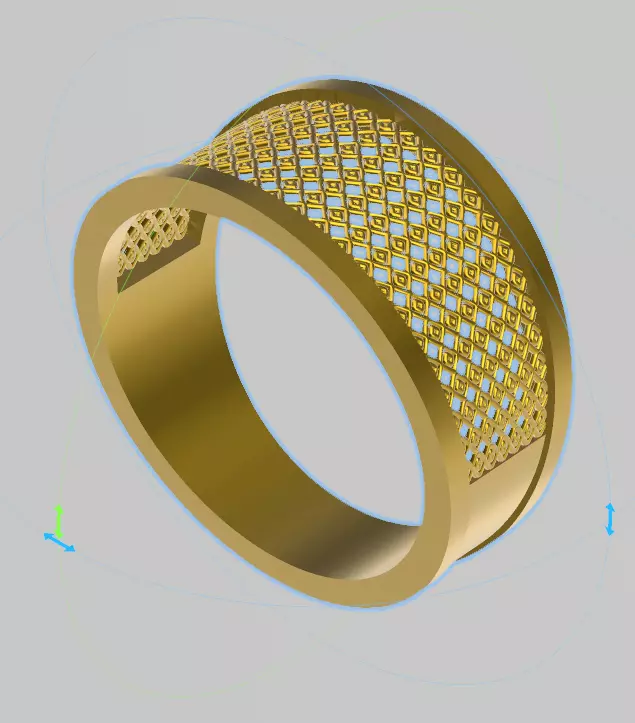 Contemporary Jali Ring stl verified 3D print model