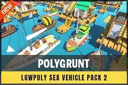 POLYGRUNT - 21 Low Poly Sea Vehicle Pack