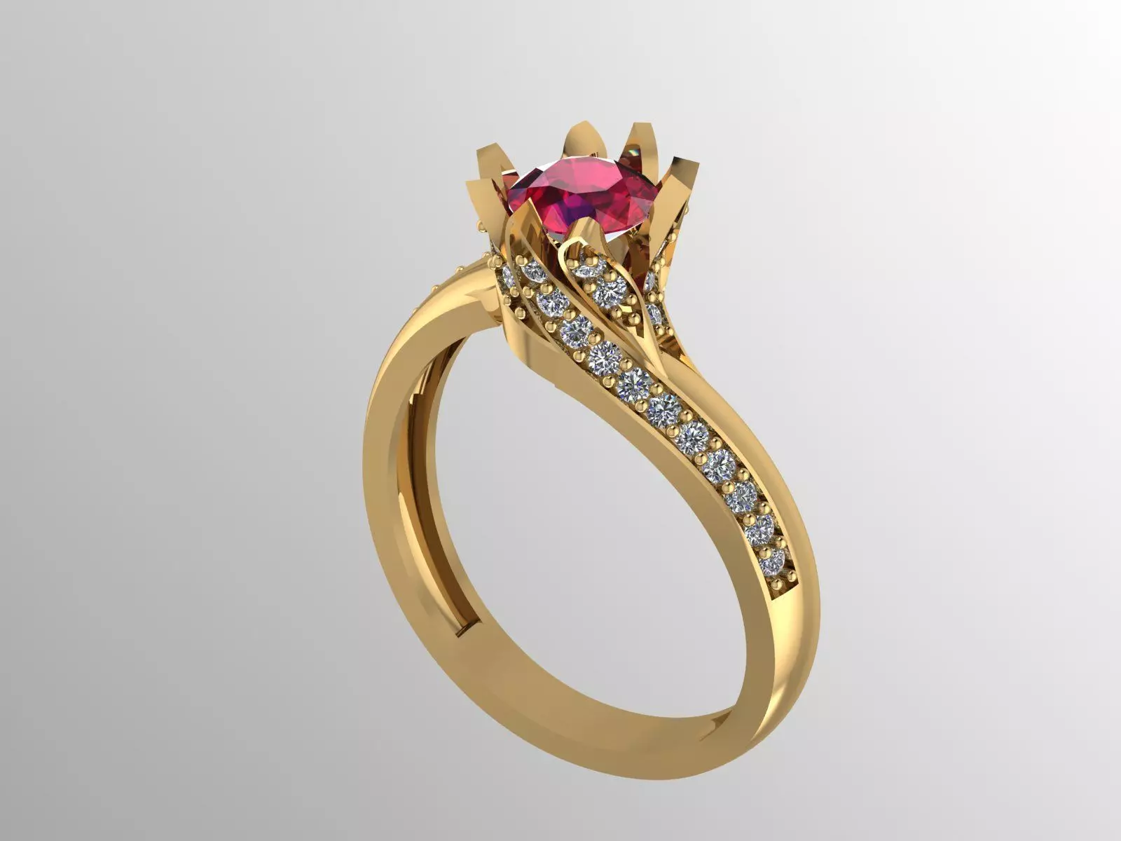 Diamond ring 116 3D print model_0