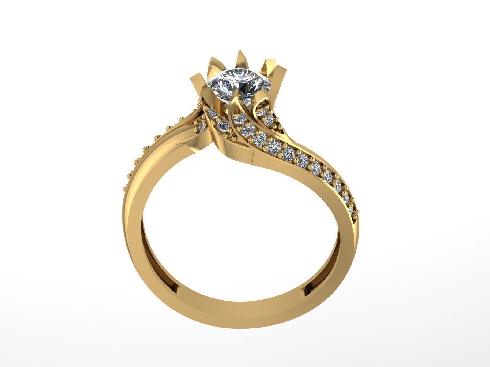 Diamond ring 116 3D print model_1