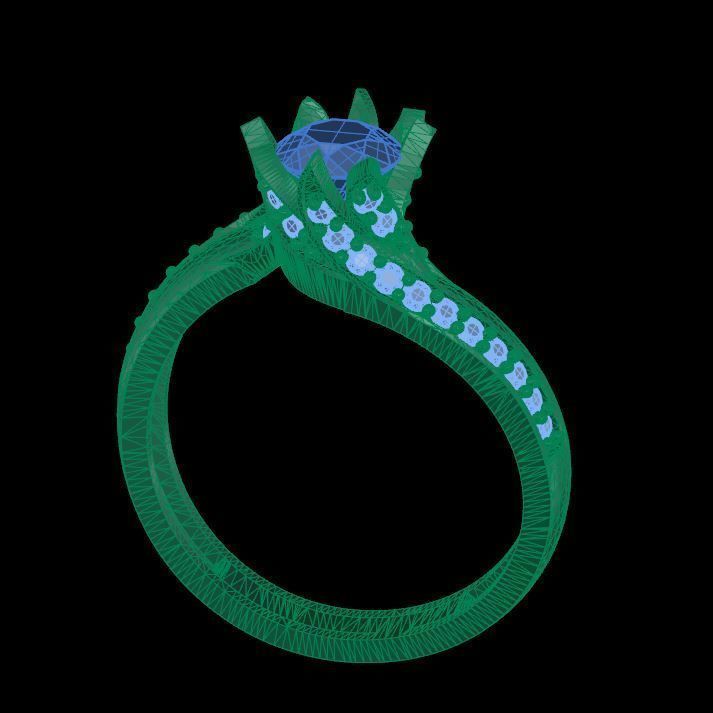 Diamond ring 116 3D print model_5