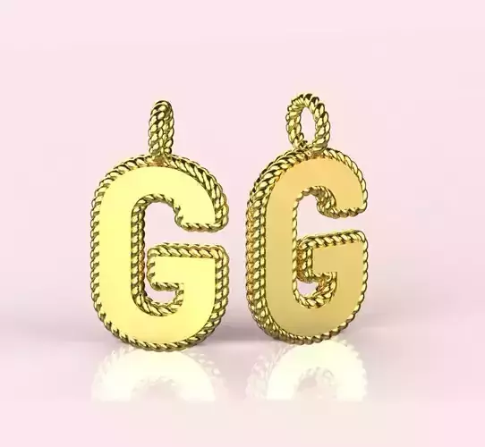 Pendant Letter G Necklace 3D print model