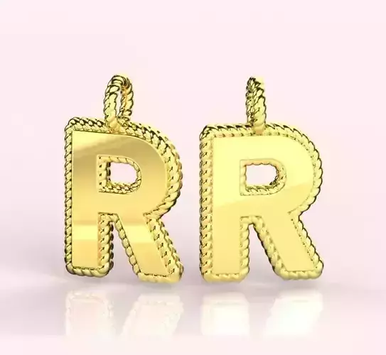 Pendant Letter R Necklace 3D print model