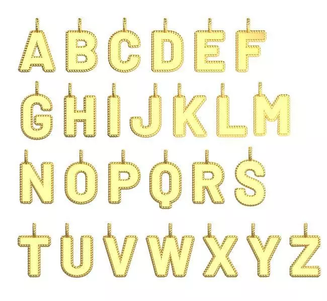 Alphabet Pendant Collection  _0