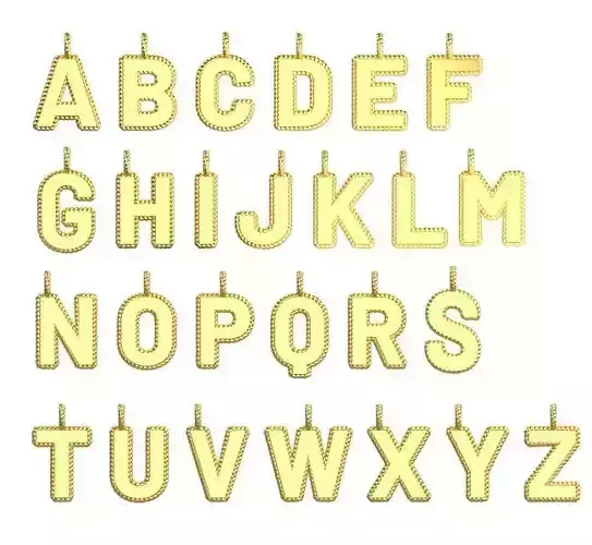 Alphabet Pendant Collection 