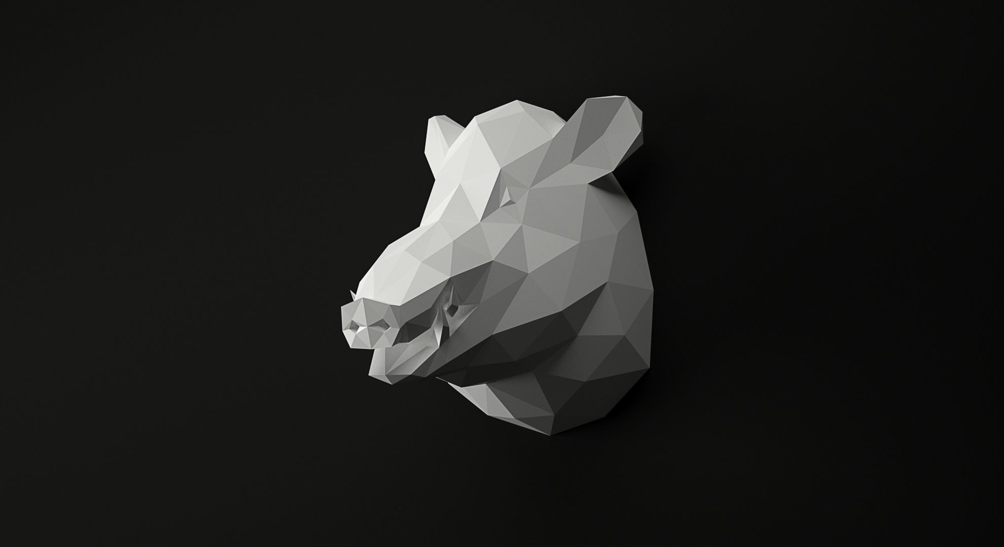 Low Poly Animal Heads SET 3 Low-poly 3D model_6