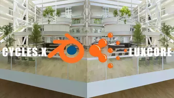 Genmab Building 3D Scene CyclesX and Luxcore 3D model Genmab Building 3D Scene CyclesX and Luxcore 3D model