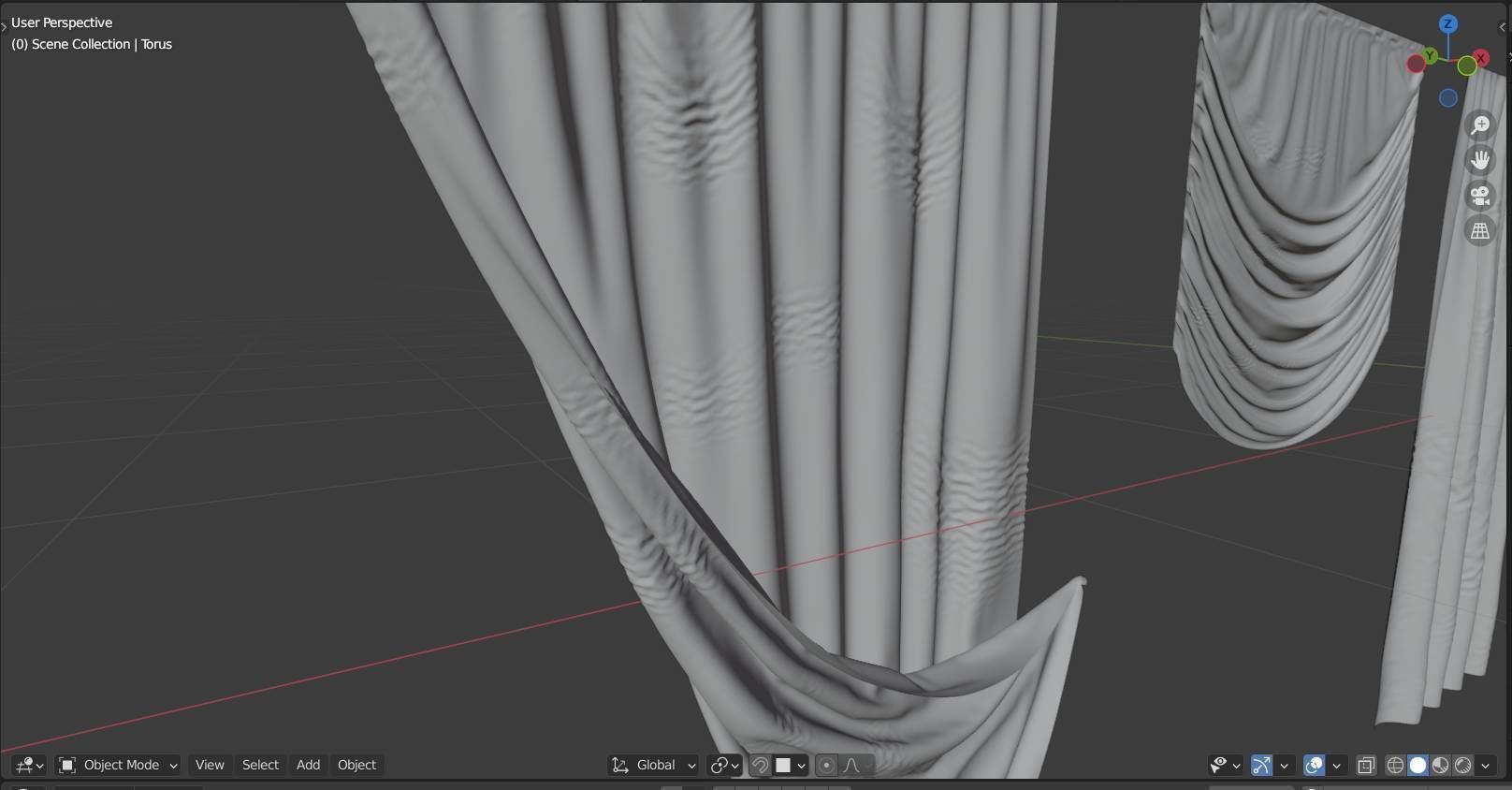 Realistic 7 Curtain Styles in high and low poly Low-poly 3D model_8