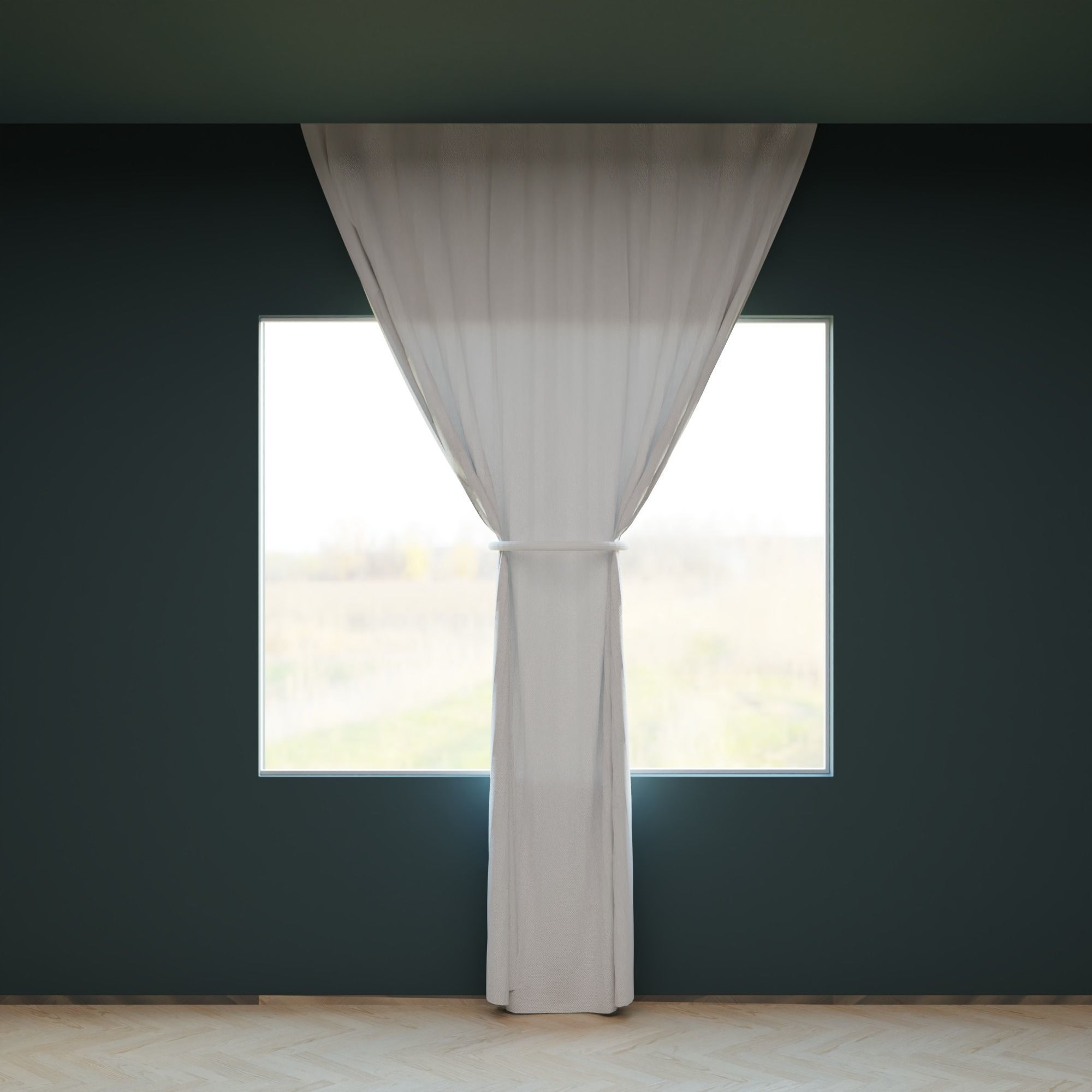 Realistic 7 Curtain Styles in high and low poly Low-poly 3D model_7
