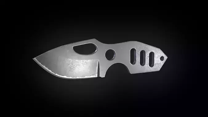 Neck Knife Low-Poly Free low-poly 3D model