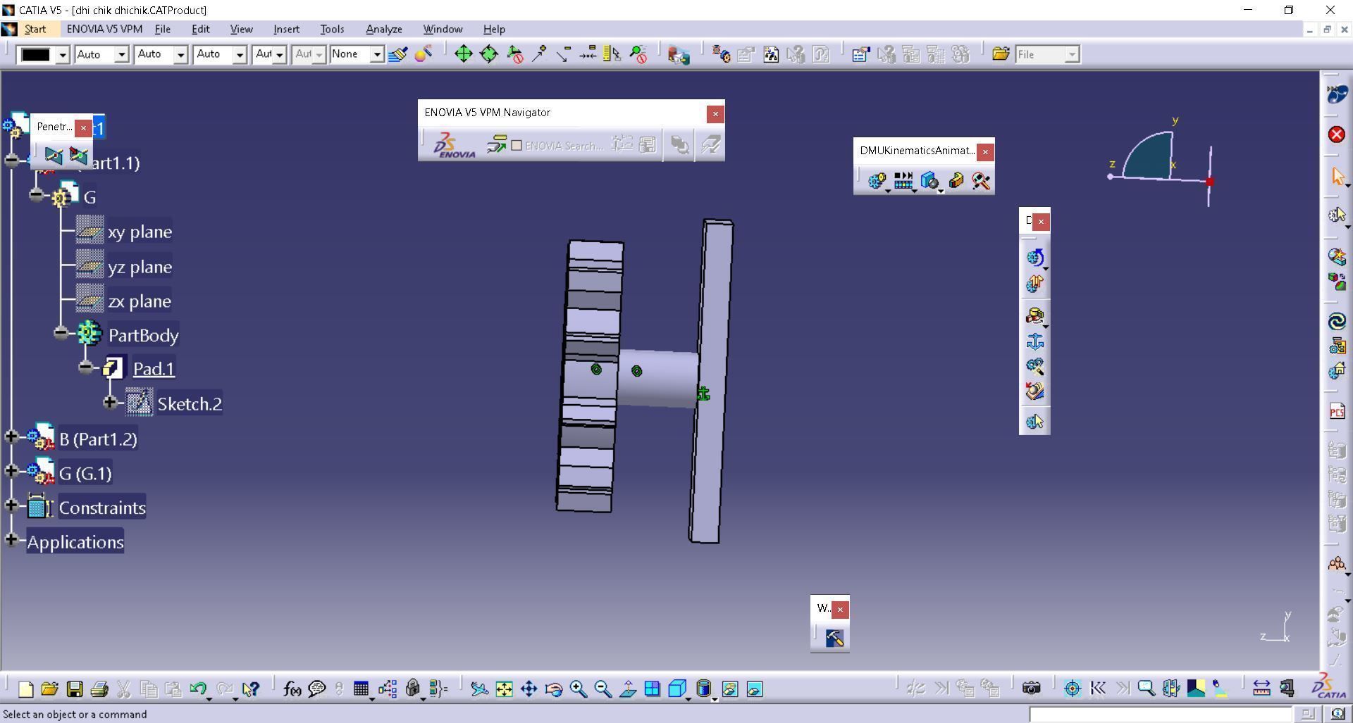 2 Gears Animation in CATIA 3D model_3