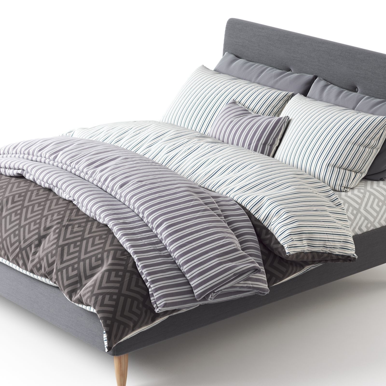 IKEA IDANAS bed 3D model_2