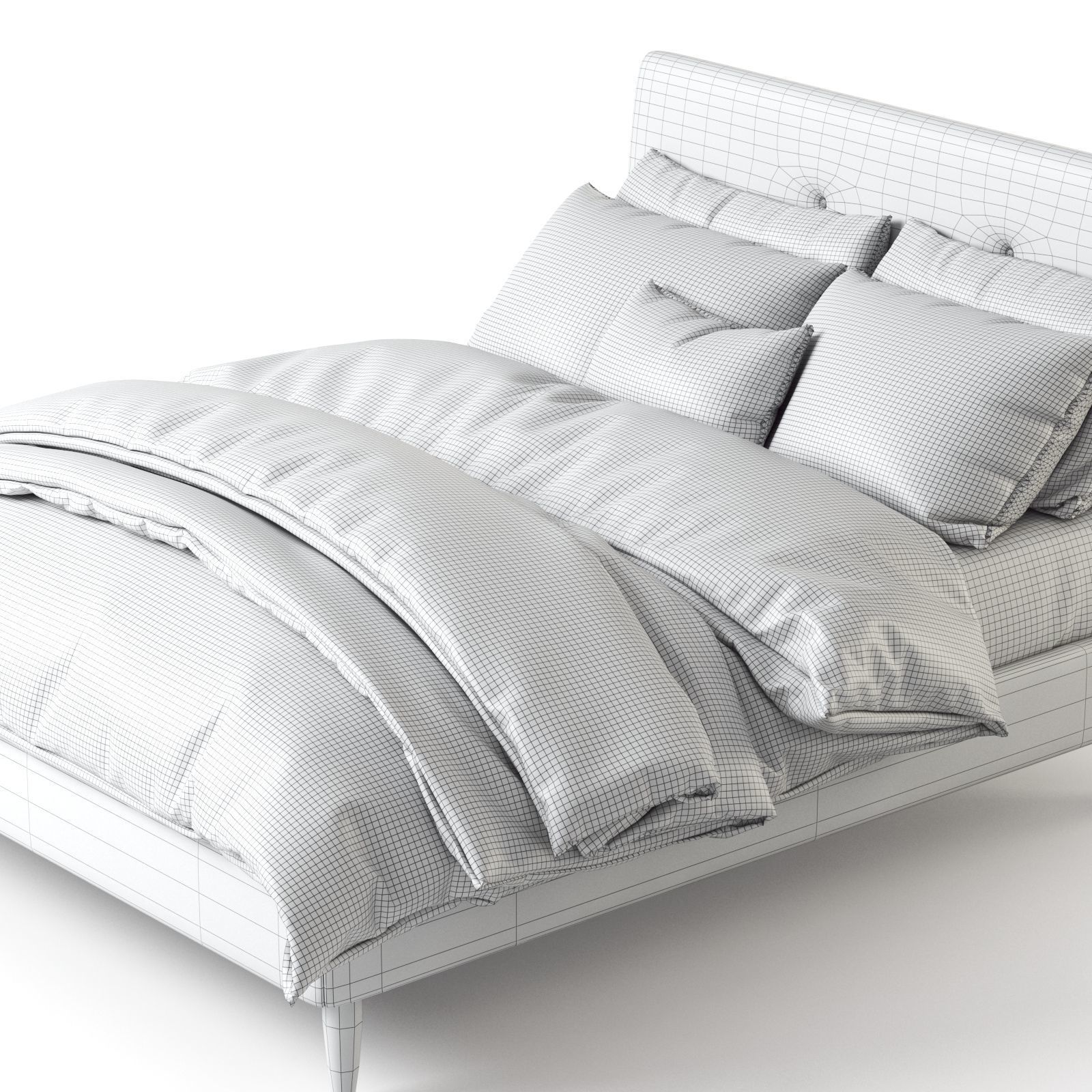 IKEA IDANAS bed 3D model_4