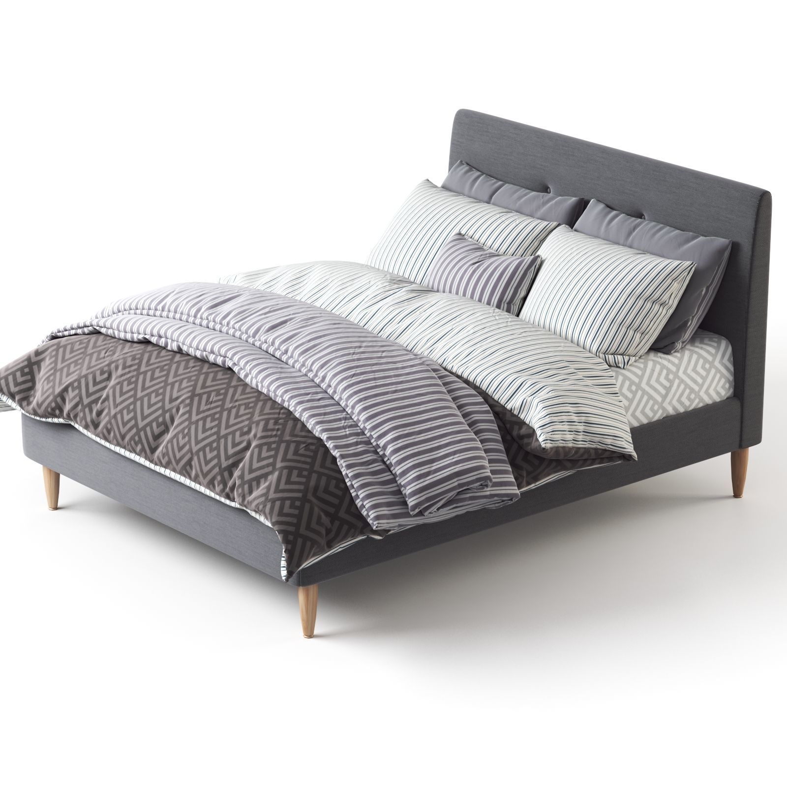IKEA IDANAS bed 3D model_1