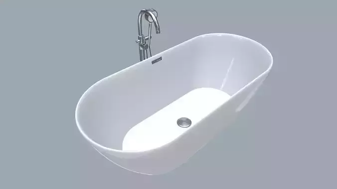 Bathtub with faucet 