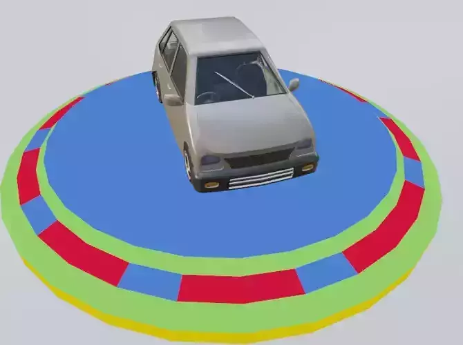Car with interier 3D model