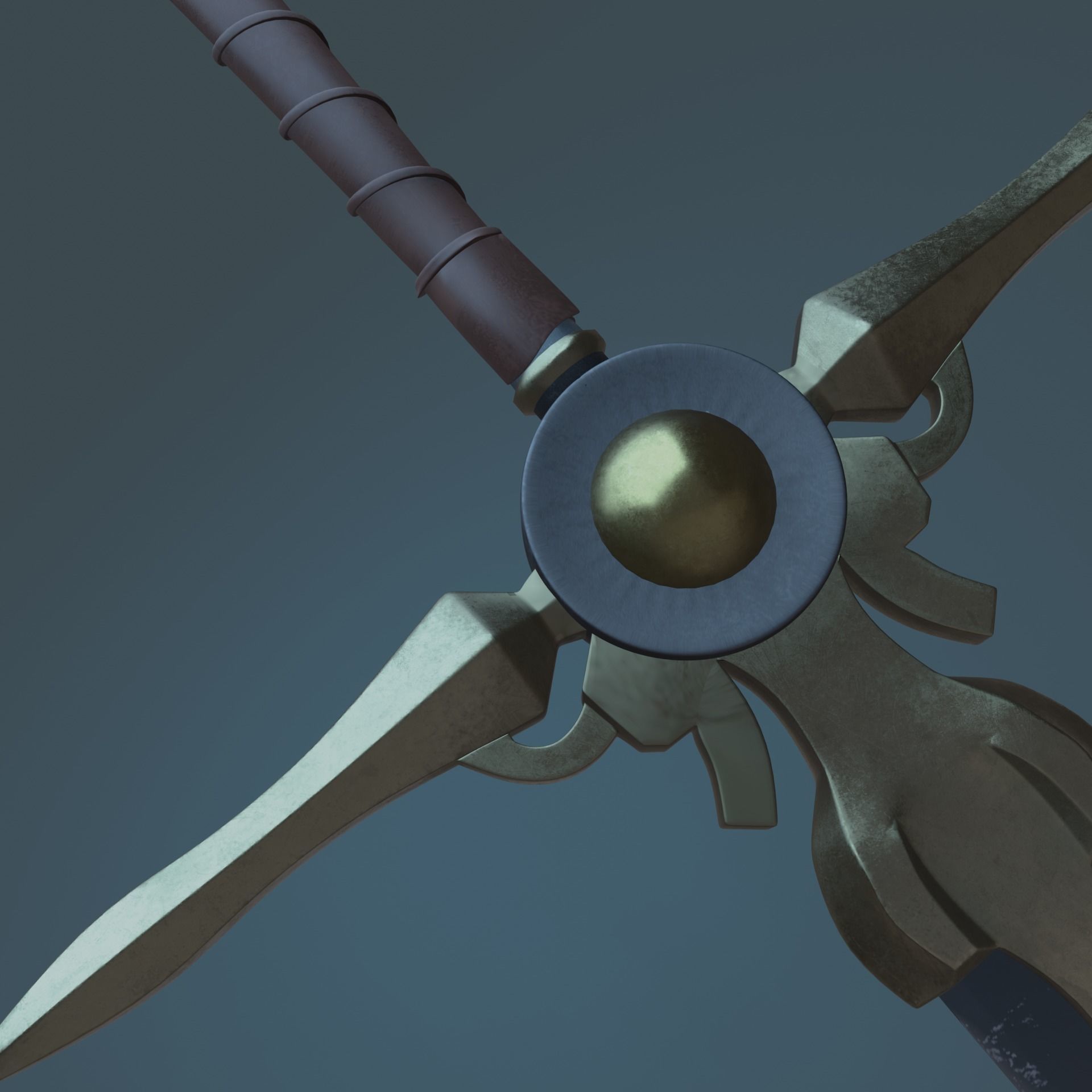 Stylish Excalibur Low-poly 3D model_9