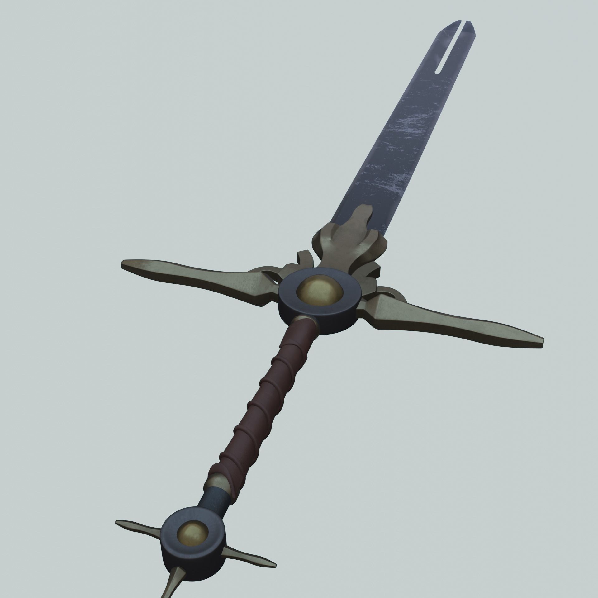 Stylish Excalibur Low-poly 3D model_2