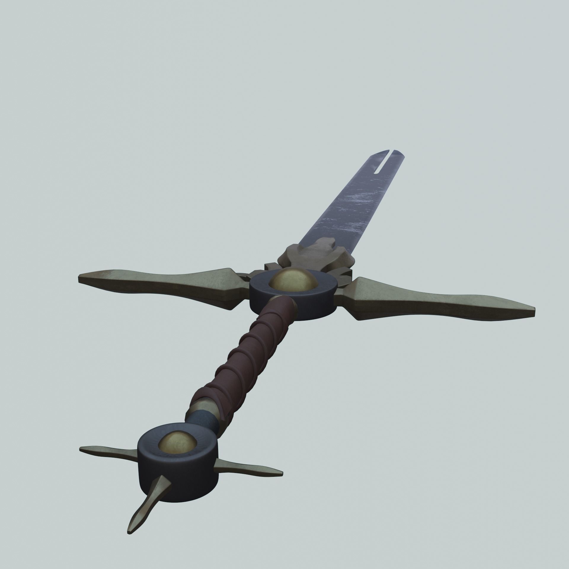 Stylish Excalibur Low-poly 3D model_1