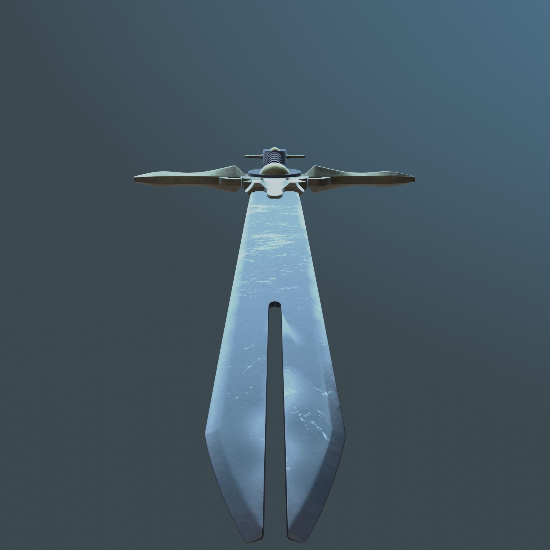 Stylish Excalibur Low-poly 3D model_8