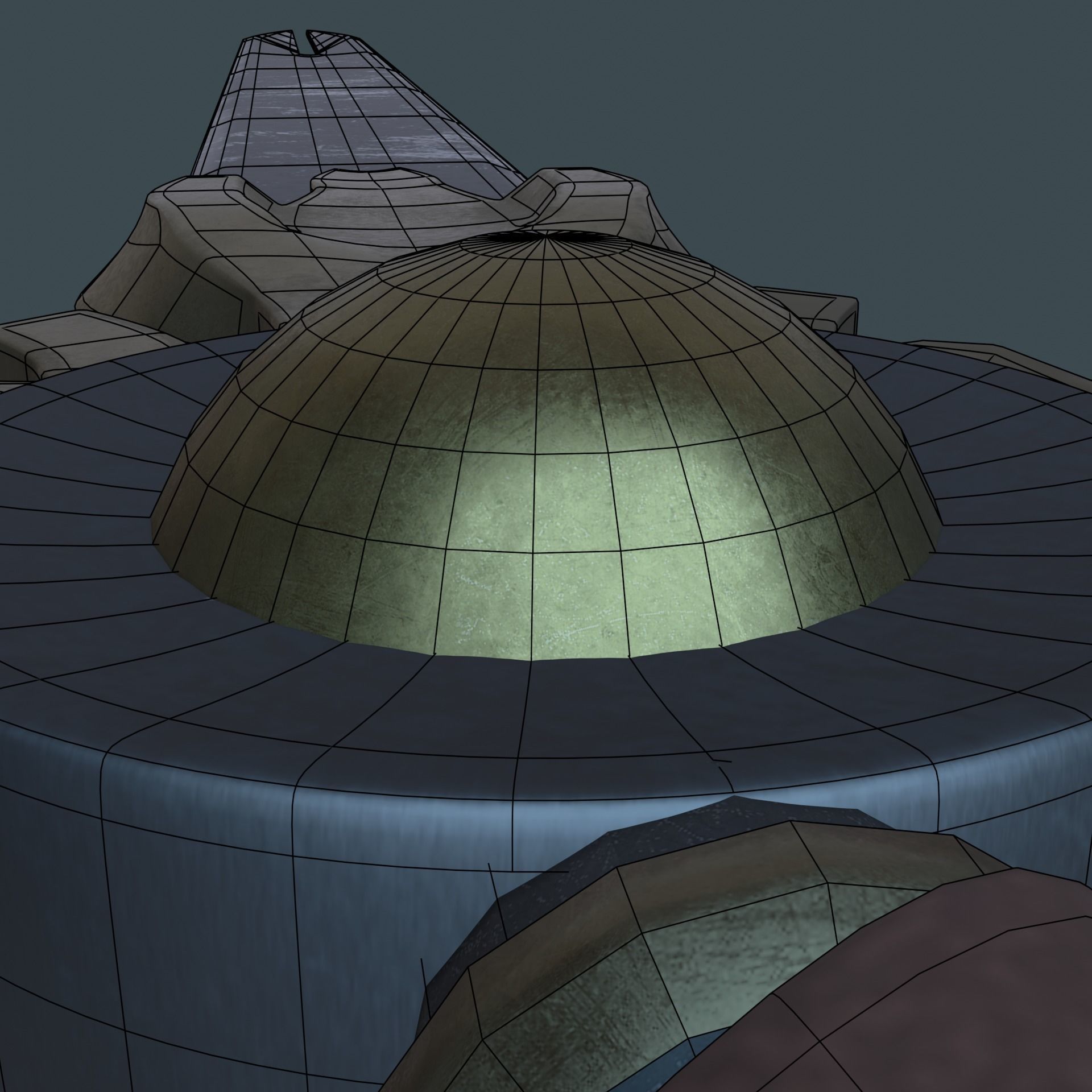 Stylish Excalibur Low-poly 3D model_10