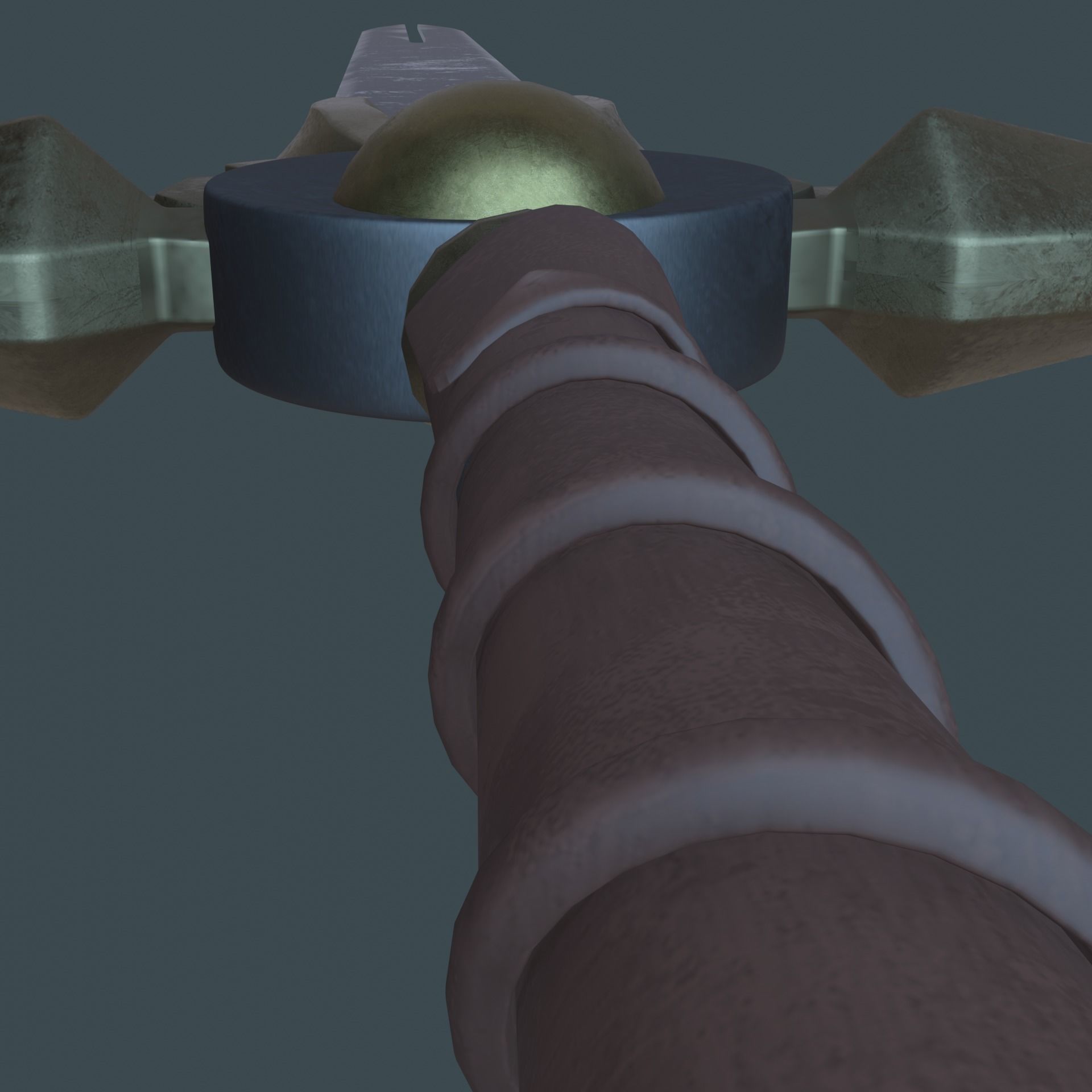 Stylish Excalibur Low-poly 3D model_7