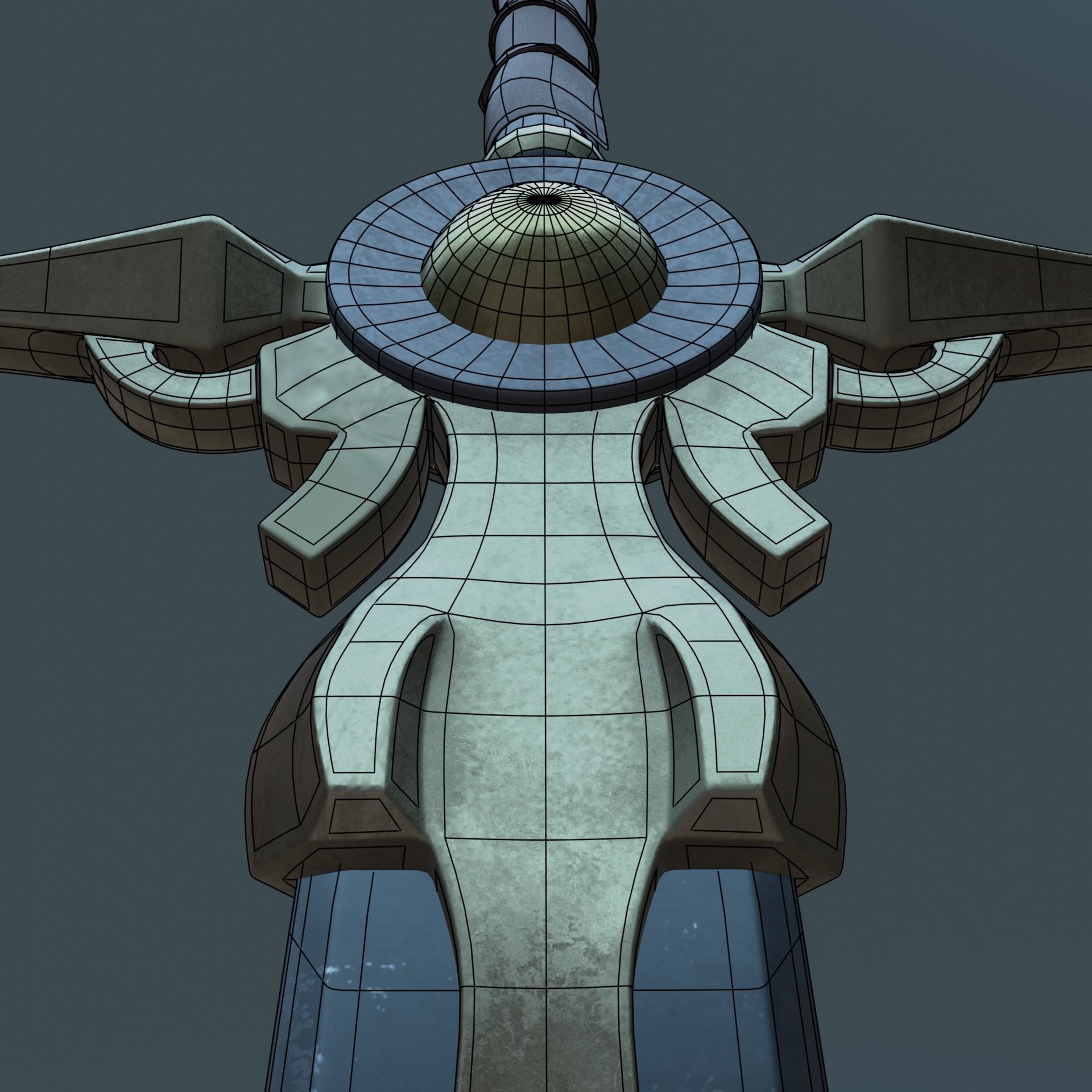 Stylish Excalibur Low-poly 3D model_13