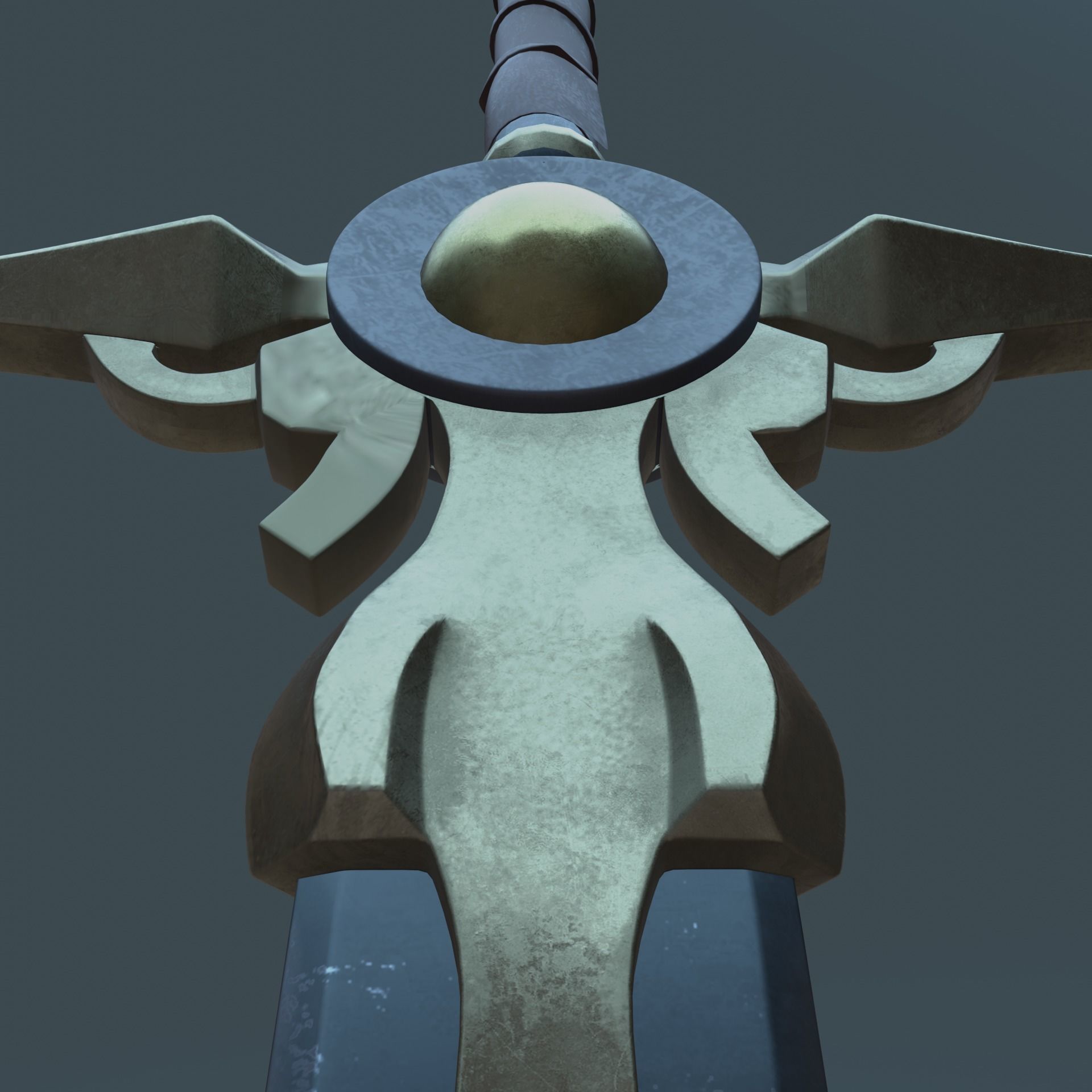 Stylish Excalibur Low-poly 3D model_4