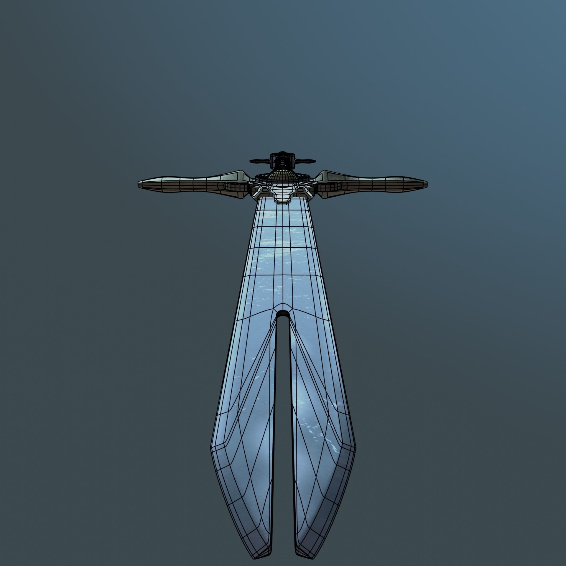 Stylish Excalibur Low-poly 3D model_14