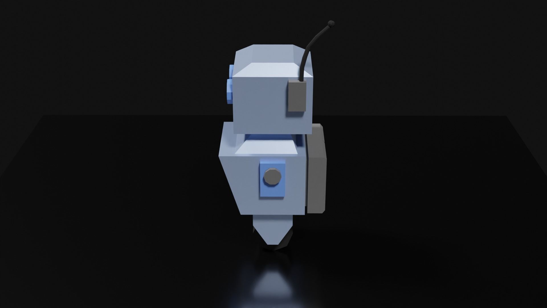 Lowpoly Supporter Robot Low-poly 3D model_6