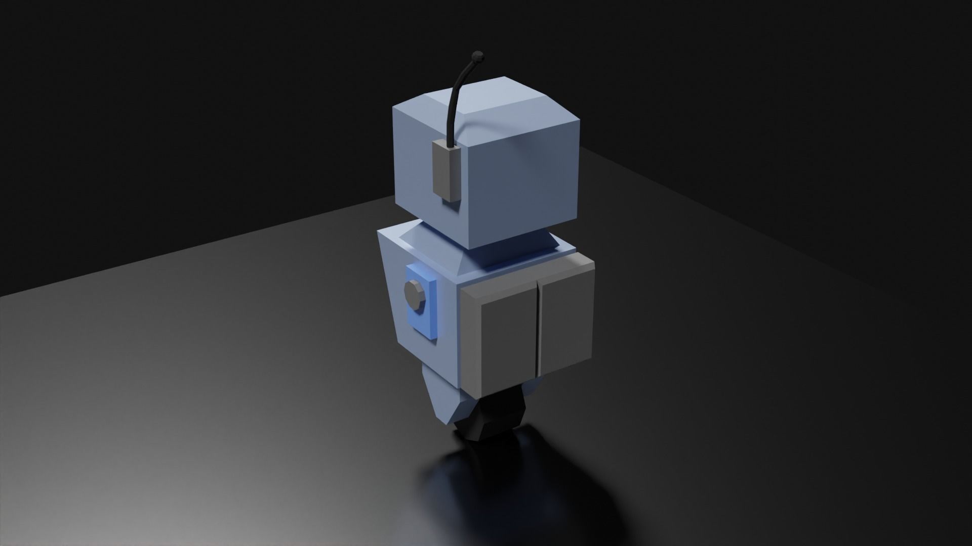 Lowpoly Supporter Robot Low-poly 3D model_10