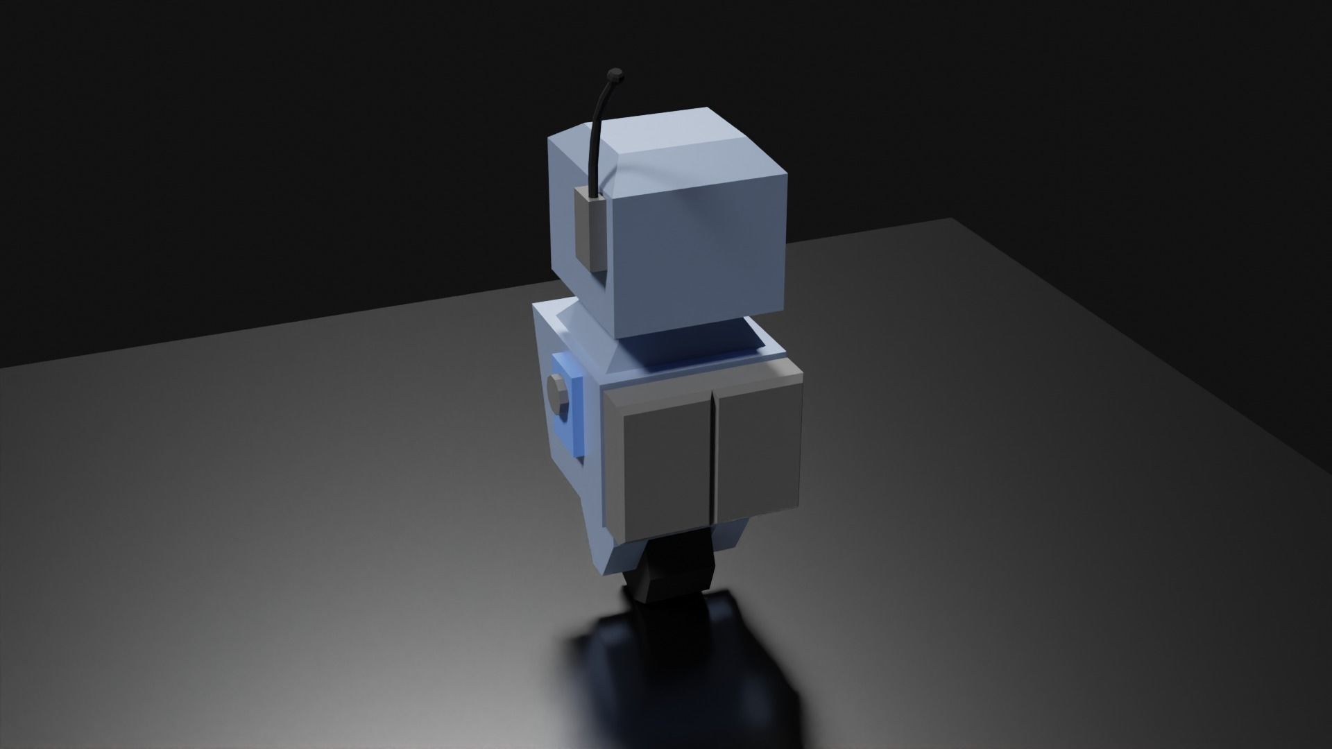 Lowpoly Supporter Robot Low-poly 3D model_11