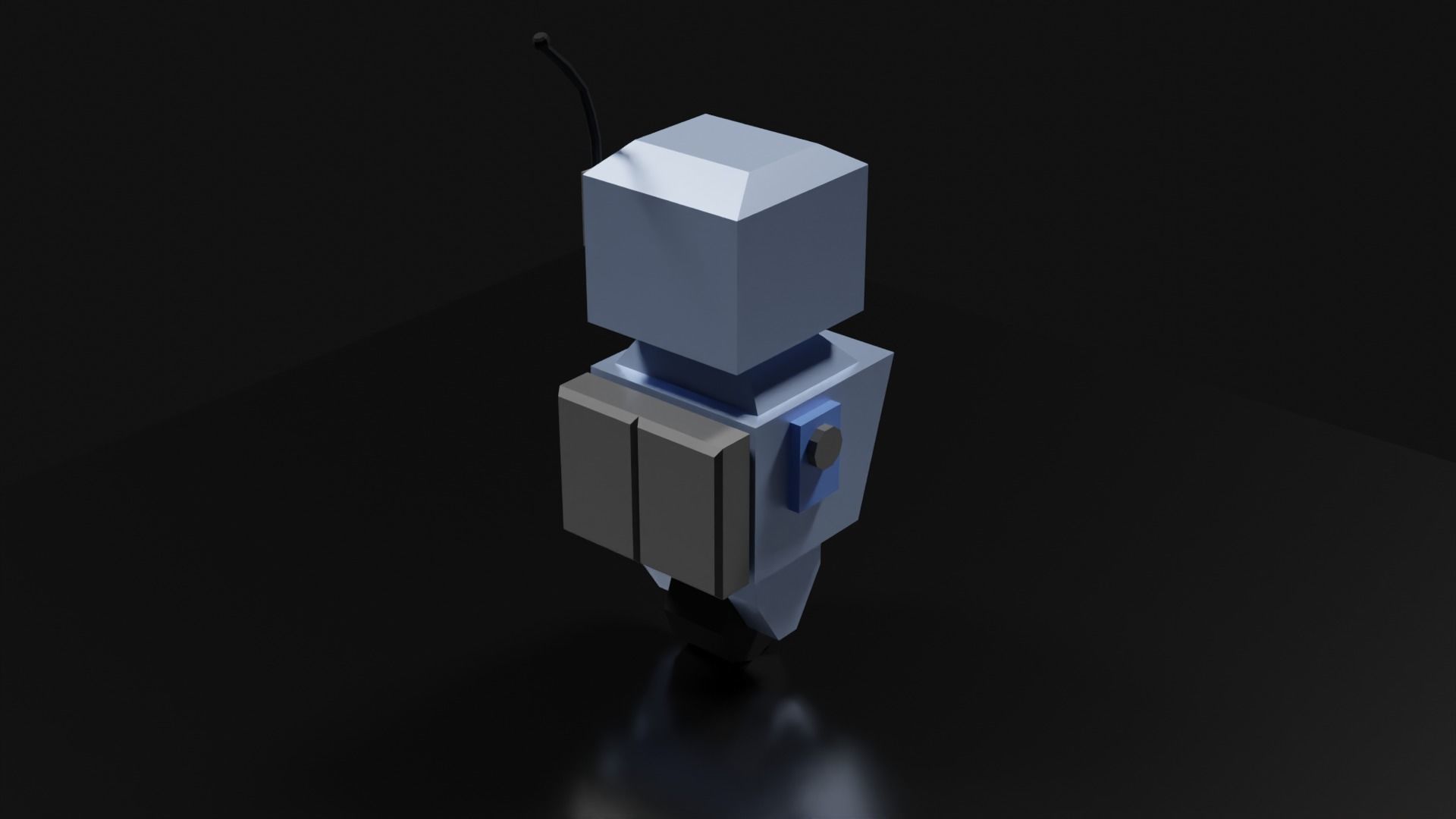 Lowpoly Supporter Robot Low-poly 3D model_17