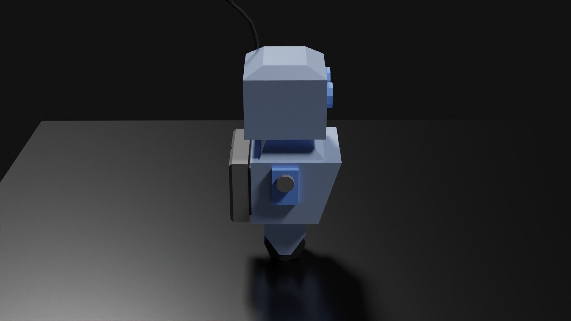 Lowpoly Supporter Robot Low-poly 3D model_22