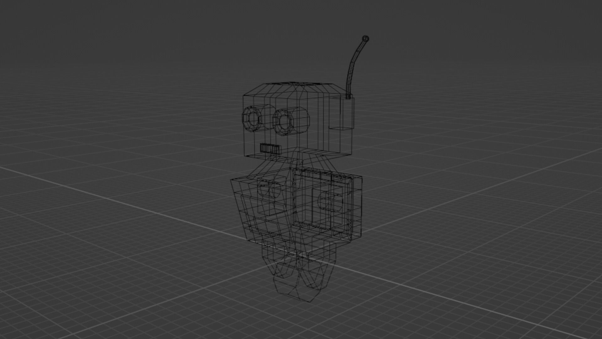 Lowpoly Supporter Robot Low-poly 3D model_33