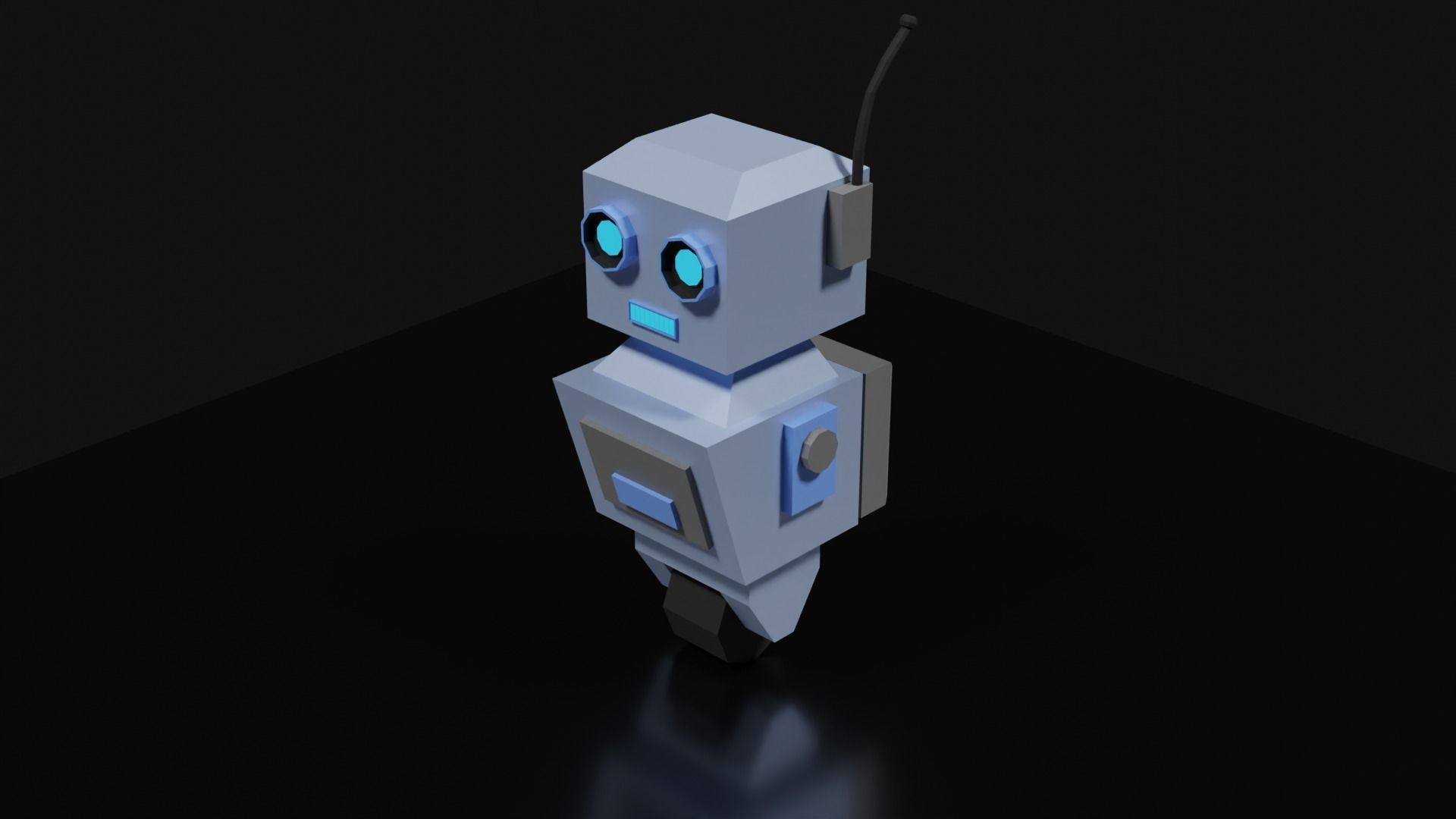Lowpoly Supporter Robot Low-poly 3D model_31