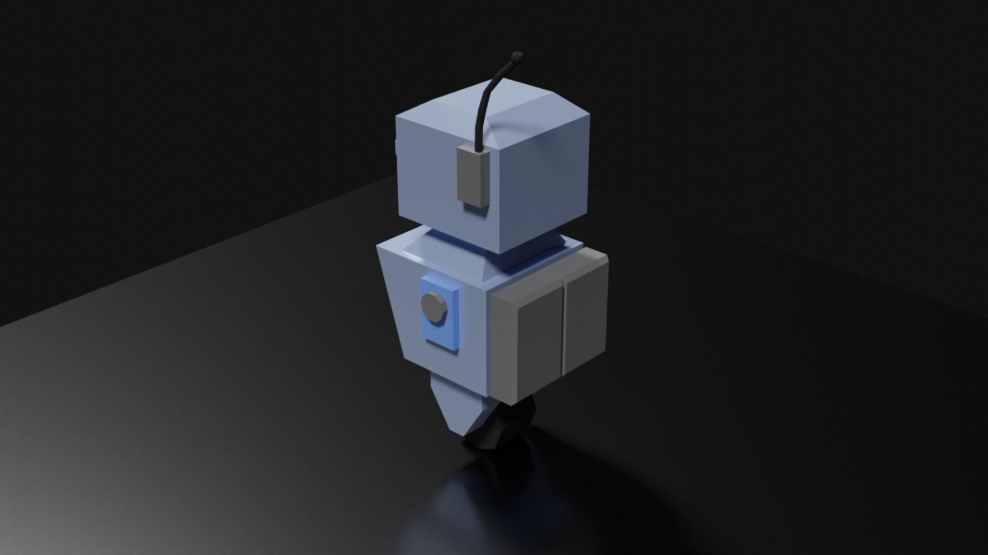 Lowpoly Supporter Robot Low-poly 3D model_9