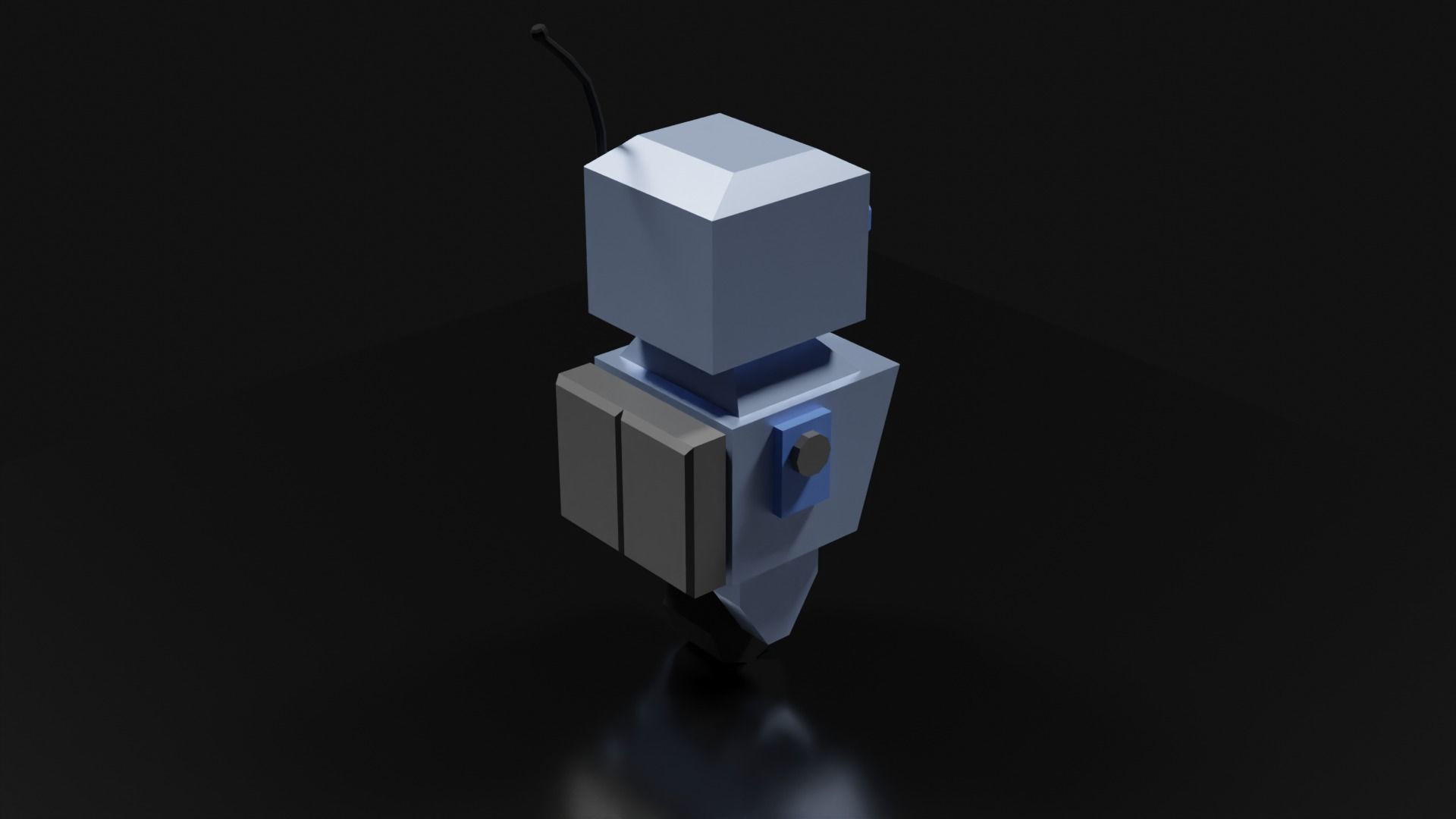 Lowpoly Supporter Robot Low-poly 3D model_18