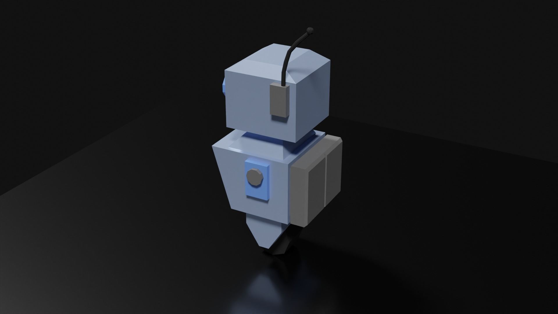 Lowpoly Supporter Robot Low-poly 3D model_8