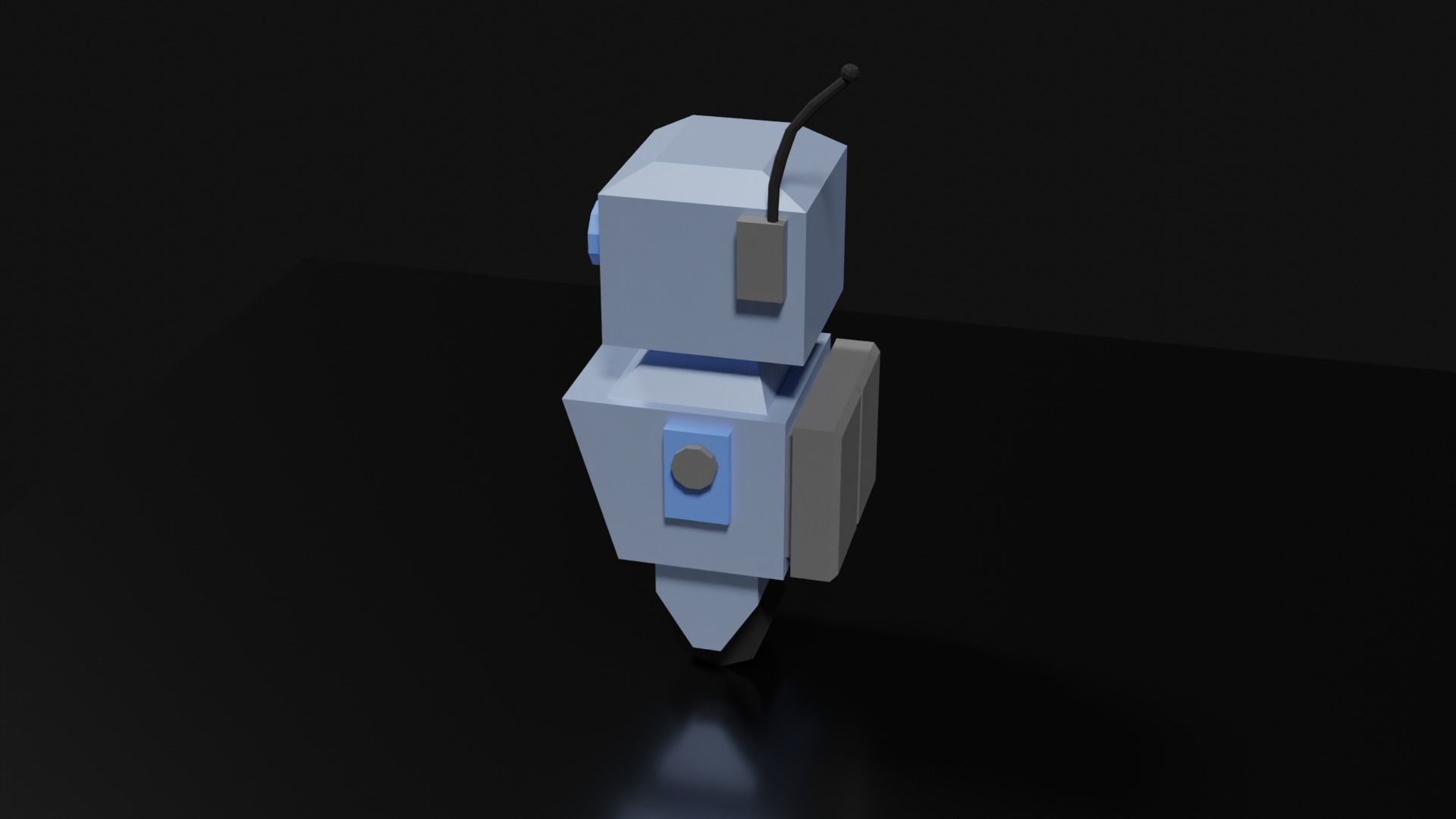Lowpoly Supporter Robot Low-poly 3D model_7